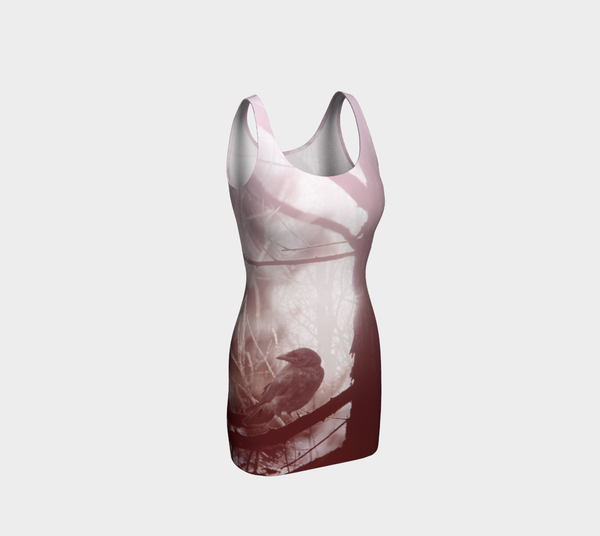 Crow Spirit Animal Dress (red)