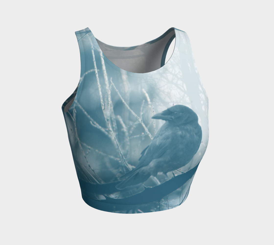 Crow Spirit Animal Yoga Top (blue)