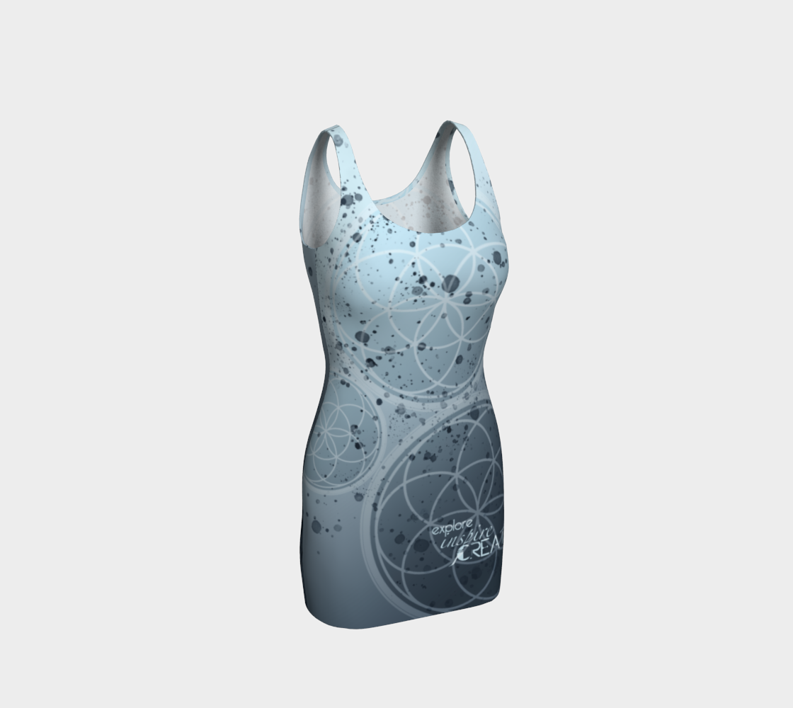 Explore Inspire Create Sacred Geo Dress Two (blue)