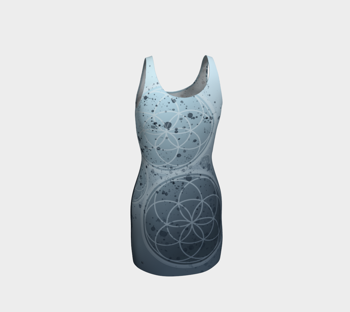 Explore Inspire Create Sacred Geo Dress Three (blue)