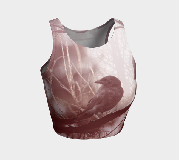 Crow Spirit Animal Yoga Top (red)