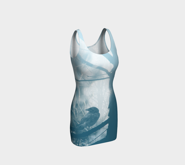 Crow Spirit Animal Dress (blue)
