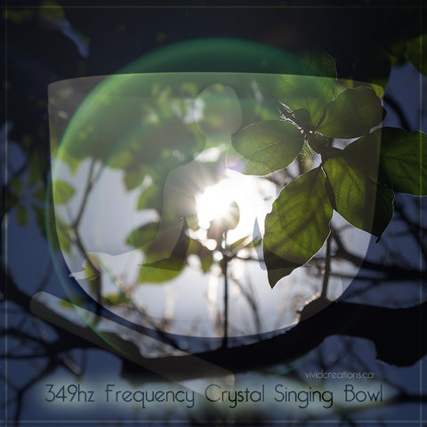 349hz Frequency Crystal Singing Bowl 11" F4 Tuning