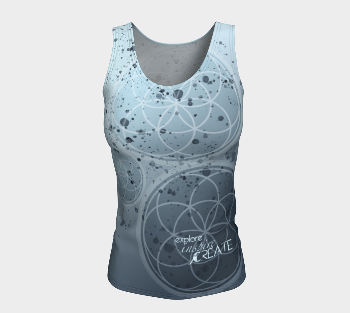 EXPLORE INSPIRE CREATE Sacred Geo Long Tank Top (blue)